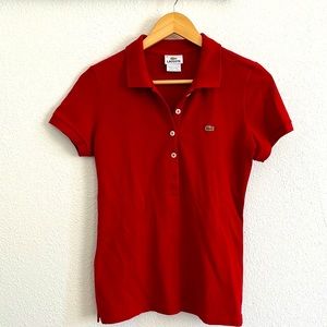 Lacoste Women's Red Polo Shirt